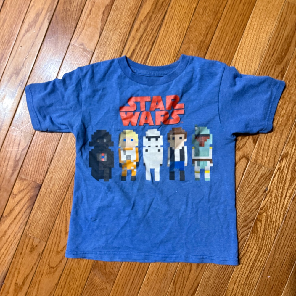Star Wars Pixel Art Blue T-Shirt